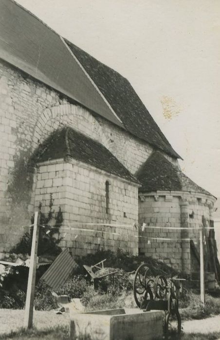 Ancienne chapelle priorale Saint-Mesmin : Façade est, vue partielle