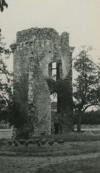 Ruines du château de Fontenay-Isoré : Tour nord-ouest, vue générale