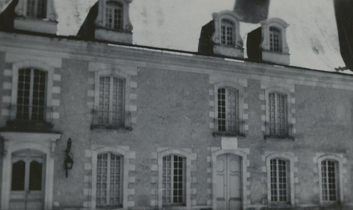 Château de Couzières : Façade ouest, vue partielle