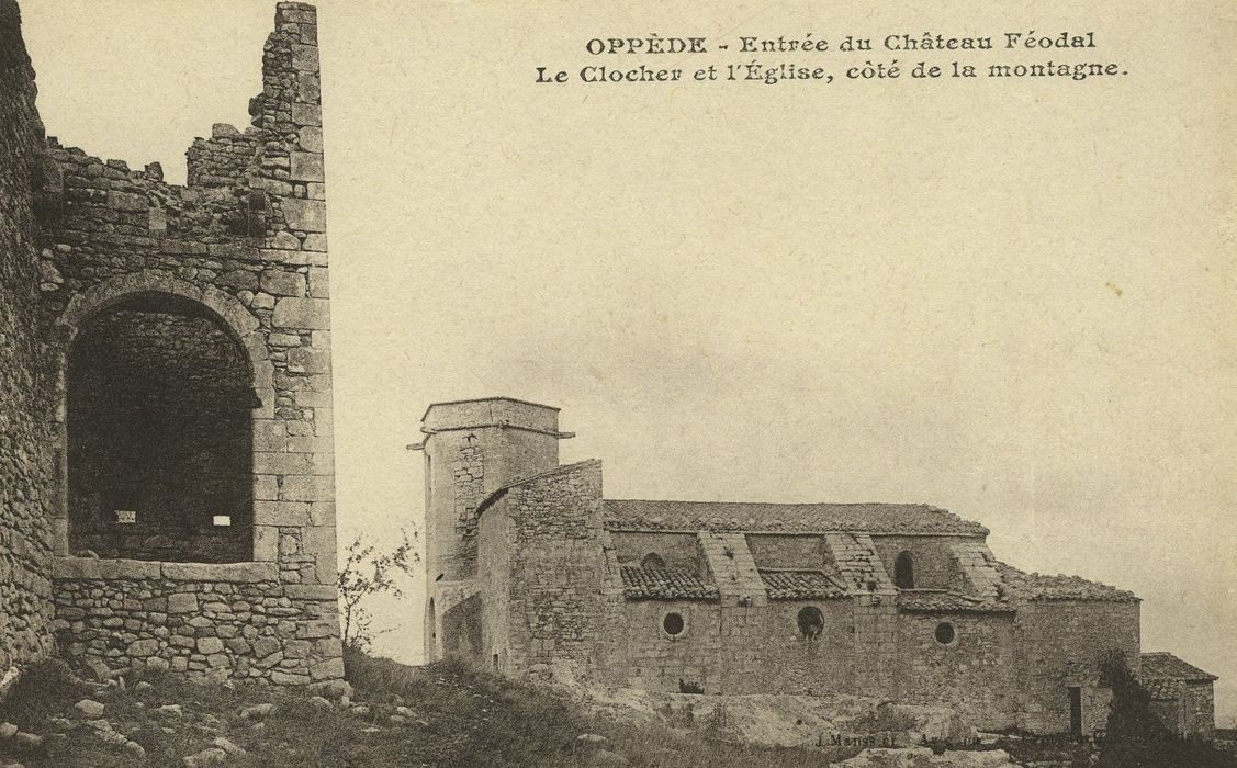 Eglise médiévale Notre-Dame-d'Alydon : Façade latérale sud, vue partielle