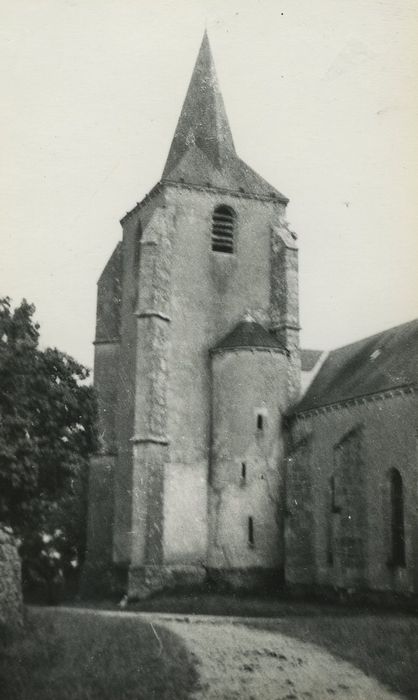 Eglise Saint-Sulpice : Clocher, élévation ouest, vue générale