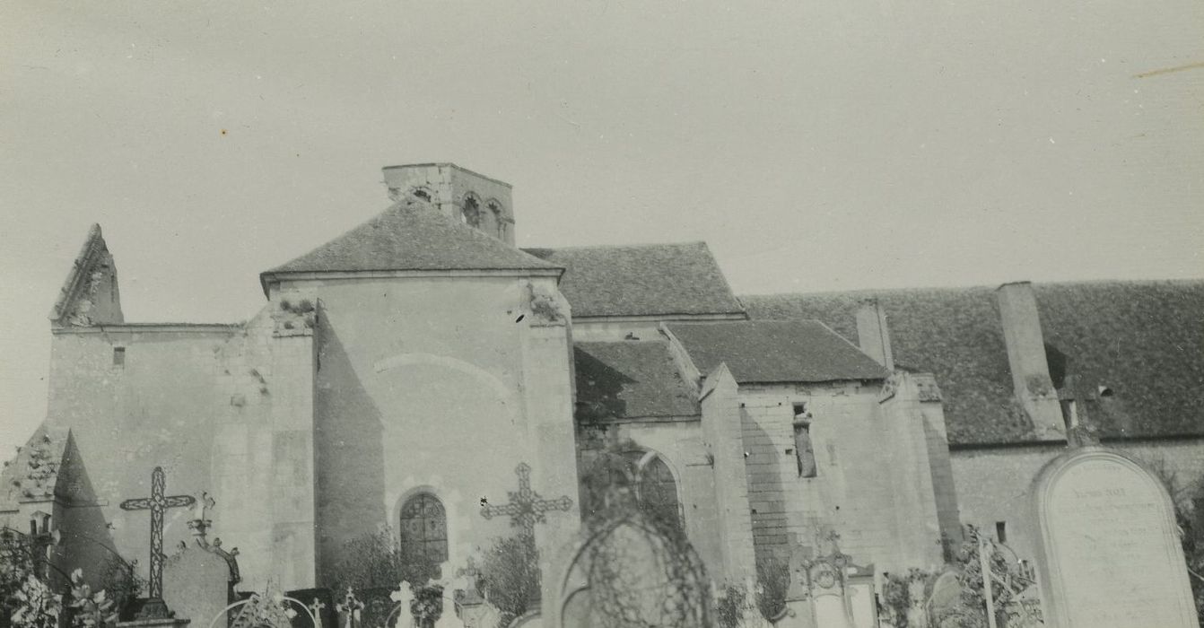 Ancienne abbaye : Façade latérale est, vue générale