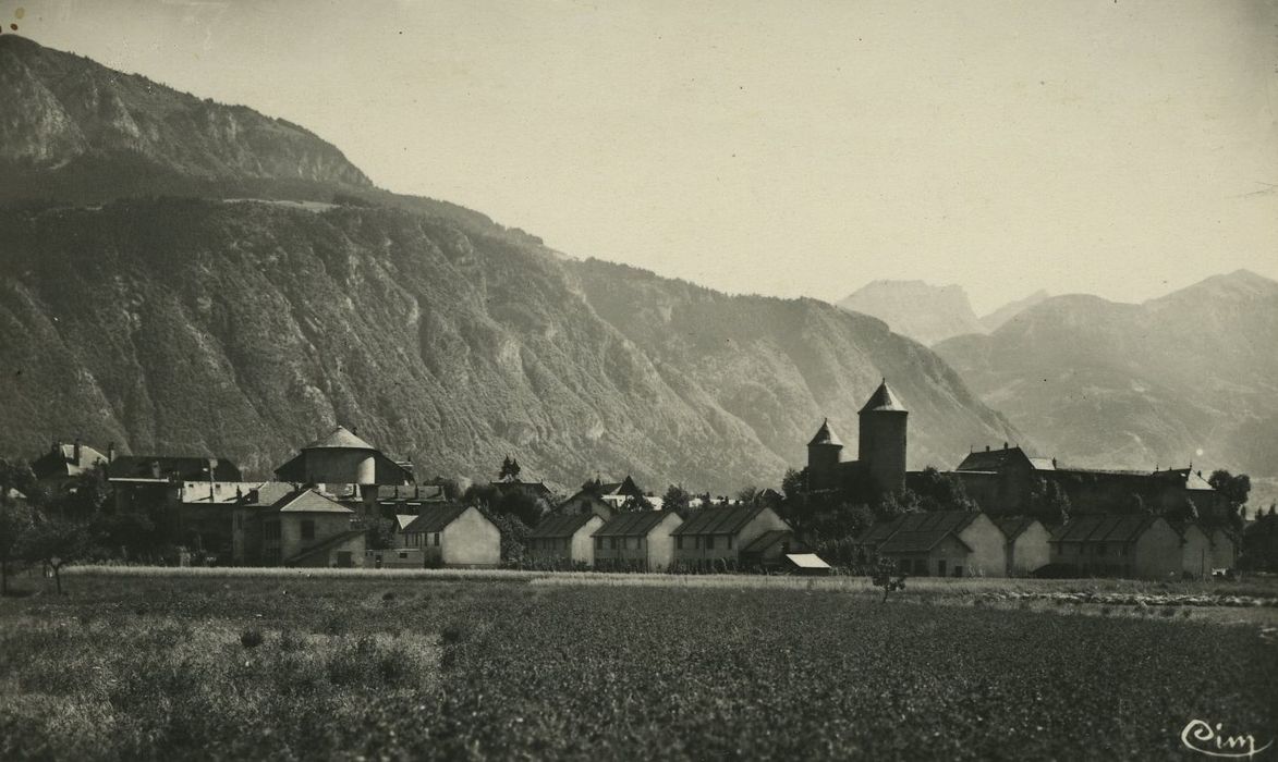 Château comtal (ensemble des bâtiments) : Vue générale du château dans son environnement depuis le Nord-Est