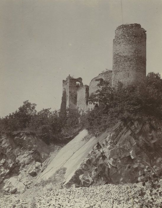 Château de la Rochette (restes) : Vue générale des ruines dans leur environnement