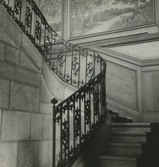 Hôtel Coeurderoy (ancien) : Escalier d’honneur, vue partielle