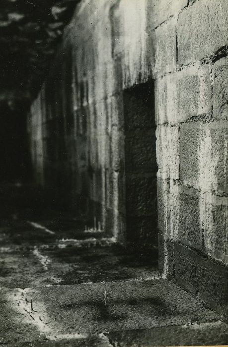 Château fortifié (vestiges de l'ancien) : Souterrain, vue partielle d’un couloir