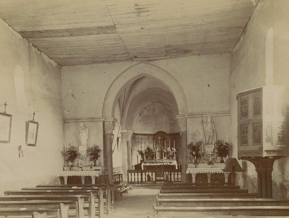 Chapelle du cimetière (ancienne) : Nef, vue générale