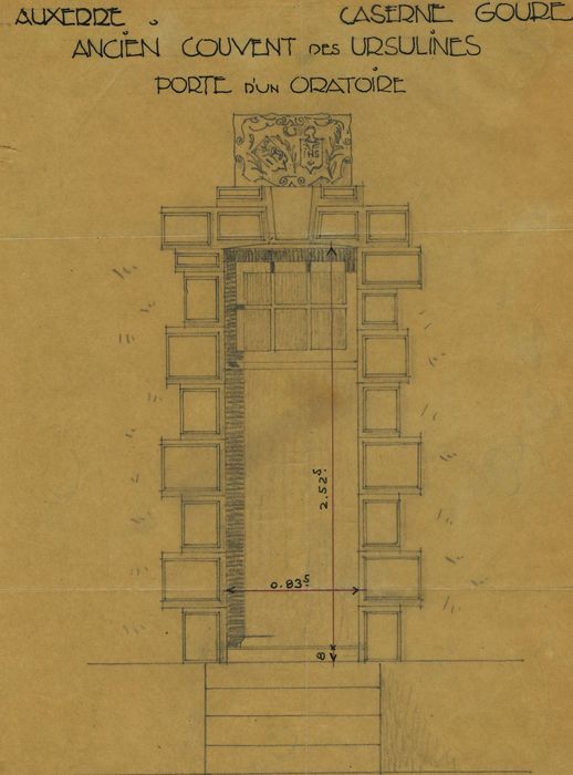 Couvent des Ursulines (ancien) : Porte d’un oratoire, vue générale