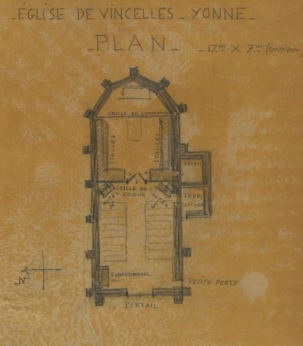 Eglise paroissiale : Plan, vue générale