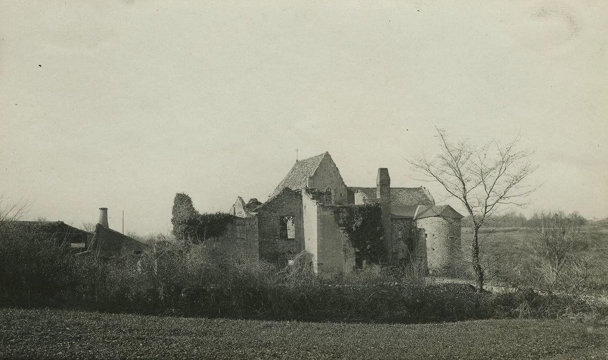 Château du Pressoir : Vue générale des ruines depuis le Sud