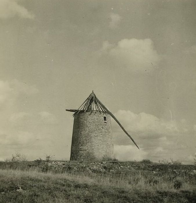 Moulin à vent de Charnailles : Vue générale du moulin dans son environnement