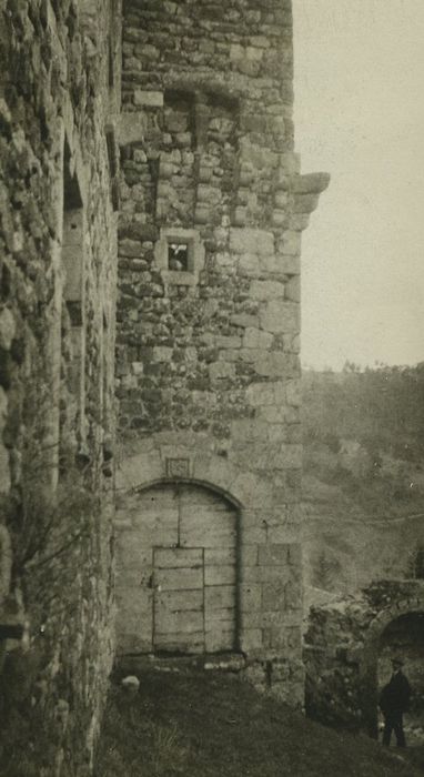 Restes du Château fort : Courtine ouest, portail d’accès, vue générale