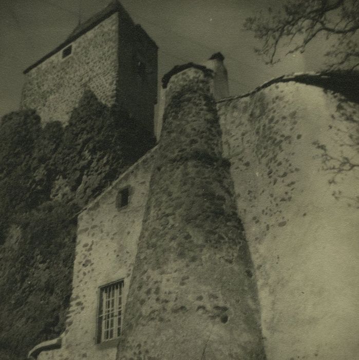 Château de Gendriac : Aile sud, pignon ouest, vue partielle