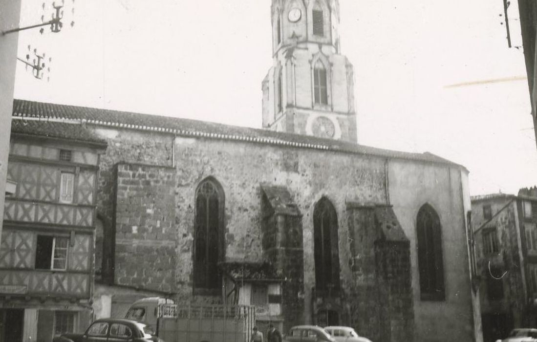 façade latérale nord, vue partielle