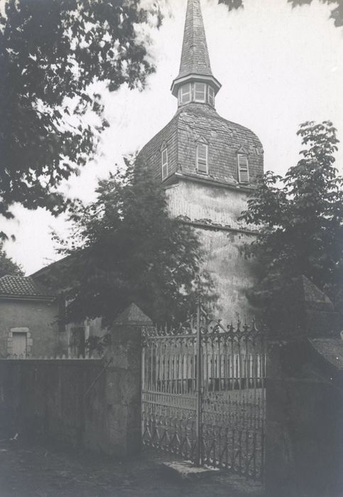 clocher, élévation ouest, vue partielle