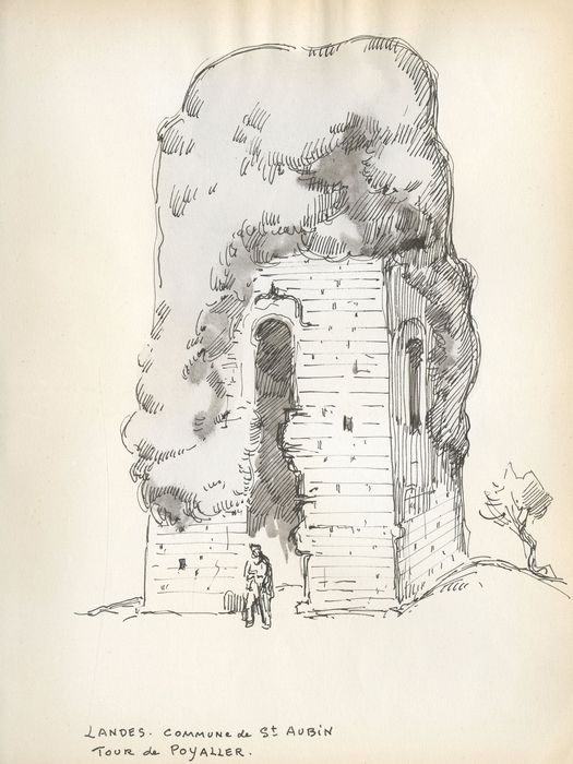 élévation est (dessin : encre sur papier)