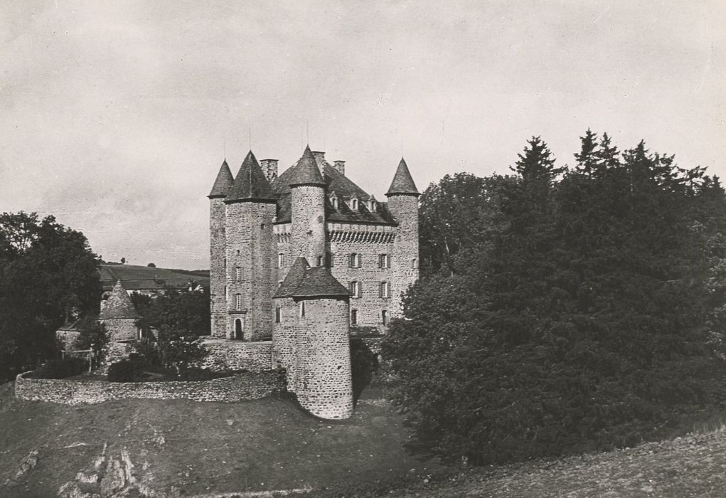 vue générale du château dans son environnement depuis le Sud-Est