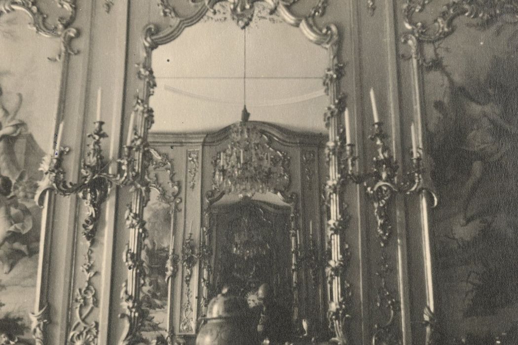 1er étage, grand salon, détail du trumeau de cheminée