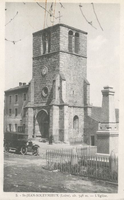 clocher, élévations sud et ouest