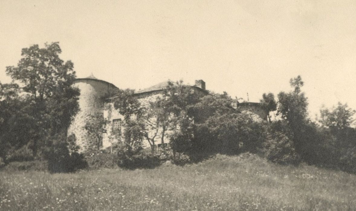 vue partielle du château dans son environnement depuis l’Est