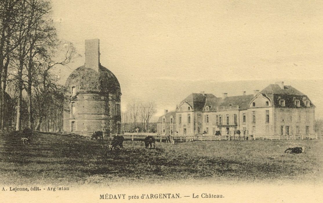 vue générale du château dans son environnement depuis le Sud