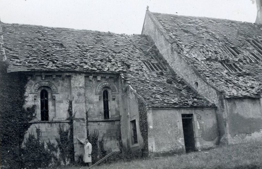 façade latérale nord, vue partielle