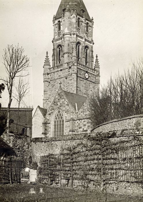 clocher, élévations sud et ouest