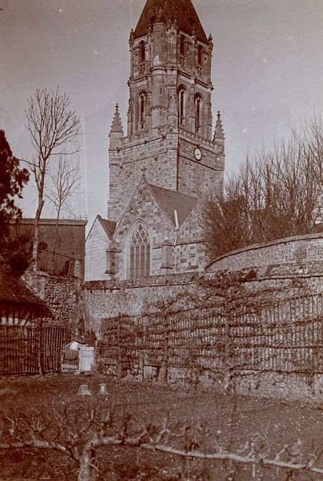 clocher, élévations sud et ouest