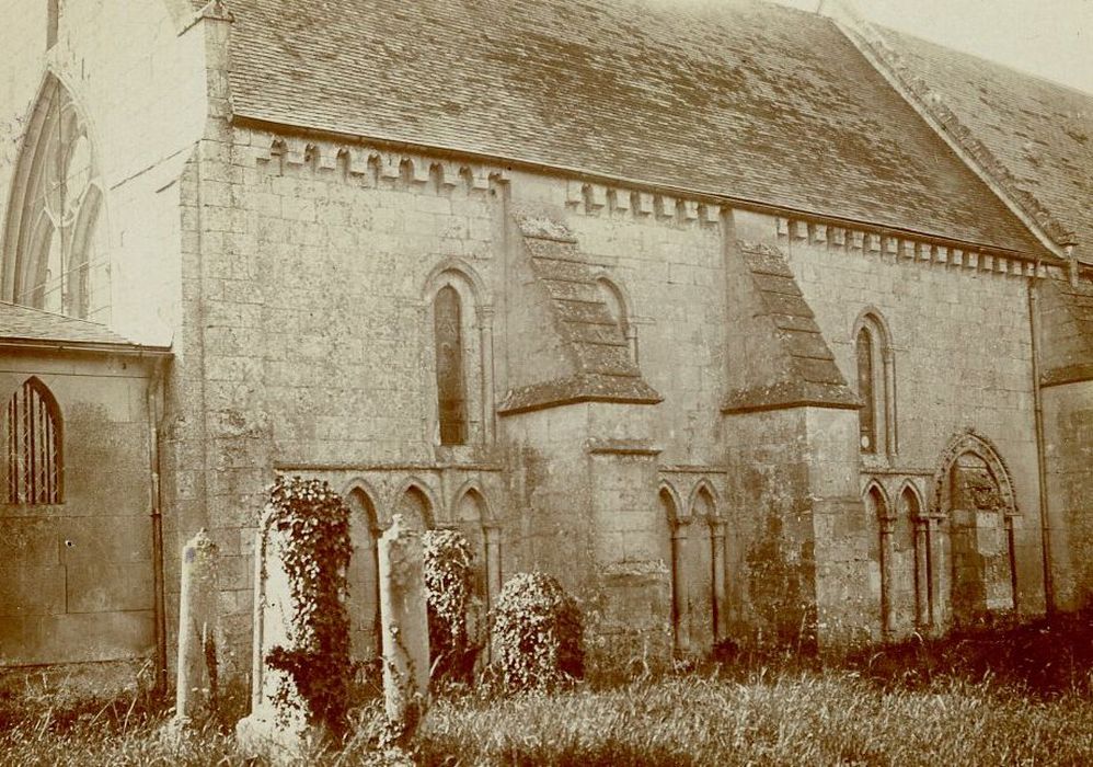 façade latérale nord, vue partielle