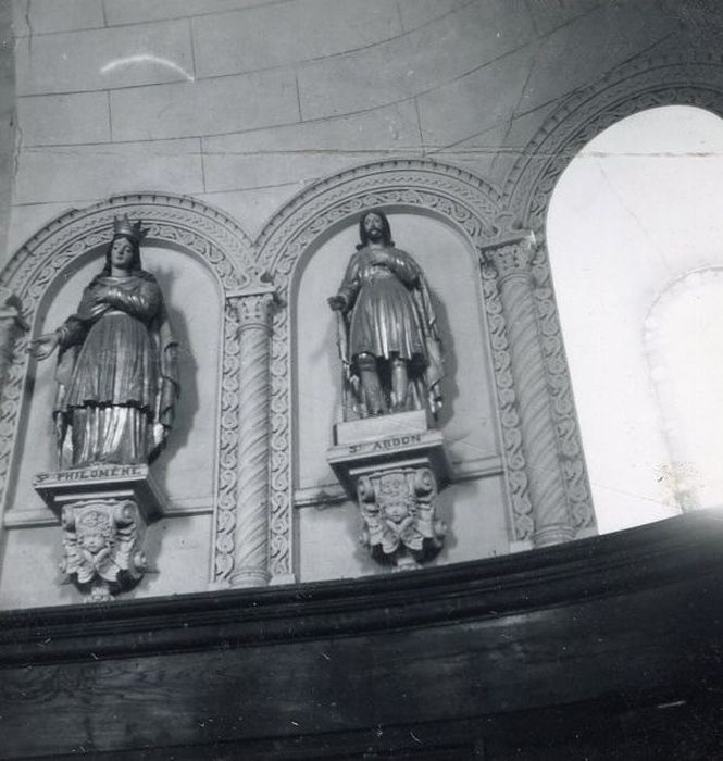 statues : Saint Abdon, sainte Philomène