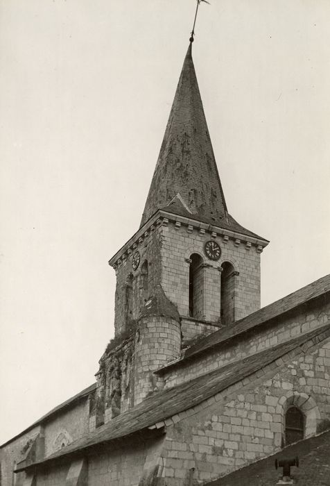 clocher, élévations est et sud