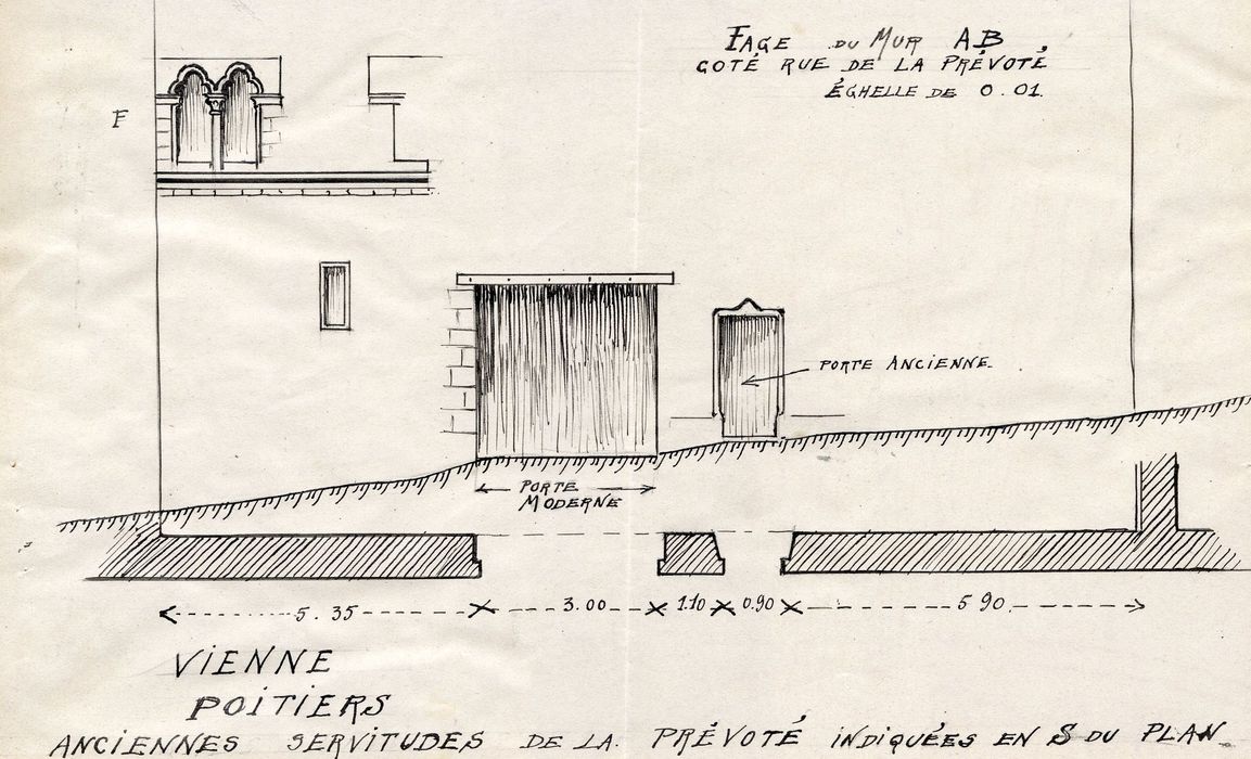 élévation sur rue (dessin : Encre sur papier)