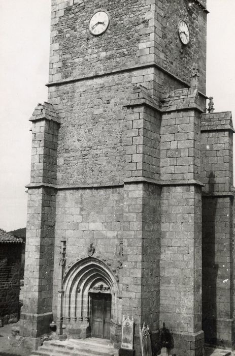 clocher, élévation ouest, vue partielle