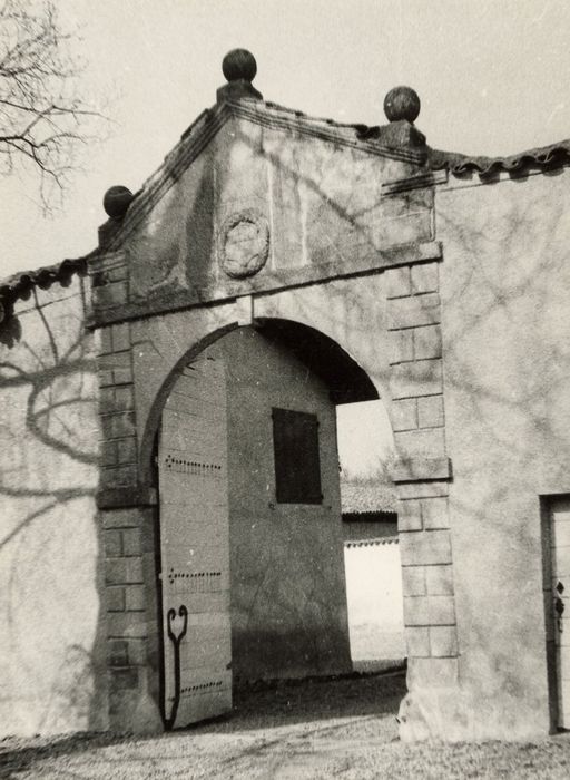 portail d’accès à la cour intérieure, élévation sud