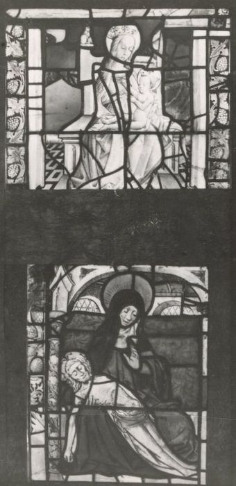 verrière : Vierge à l’Enfant, Vierge de pitié