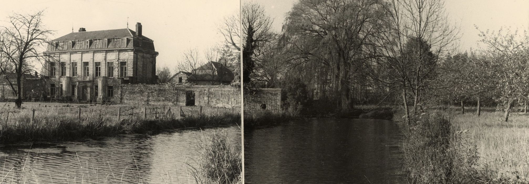 vue générale du château dans son environnement depuis le Sud-Est