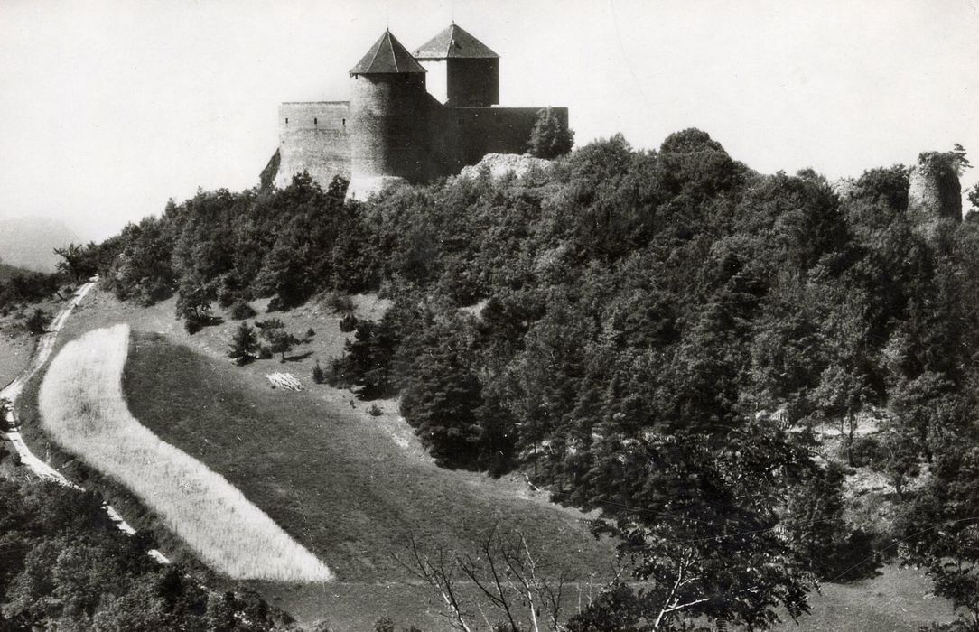 vue générale du château dans son environnement depuis le Nord-Est