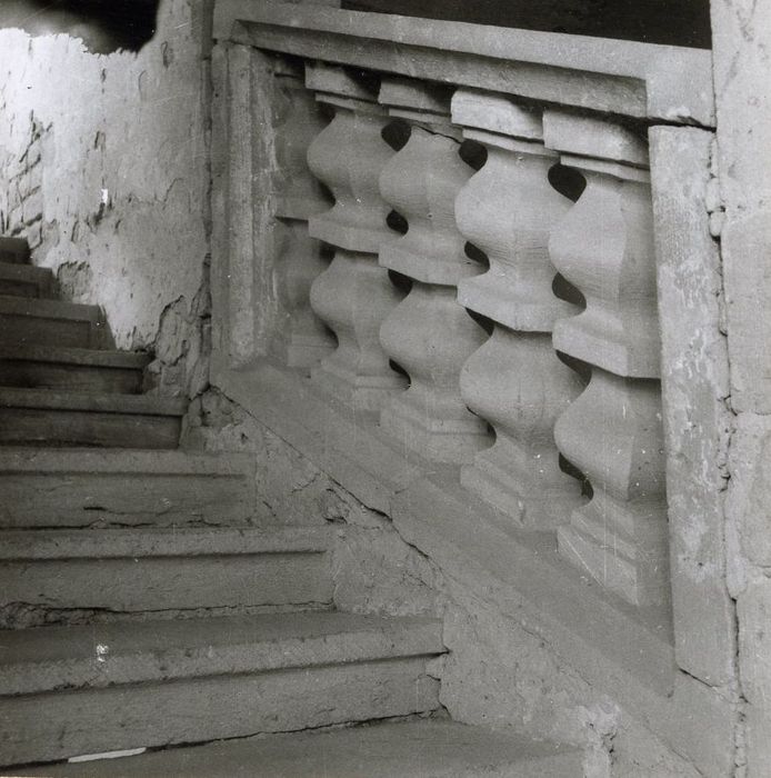 escalier, détail de la rampe