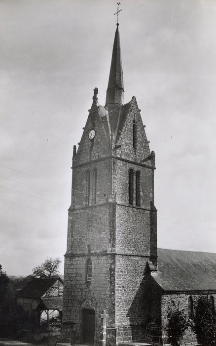 clocher, élévations sud et ouest