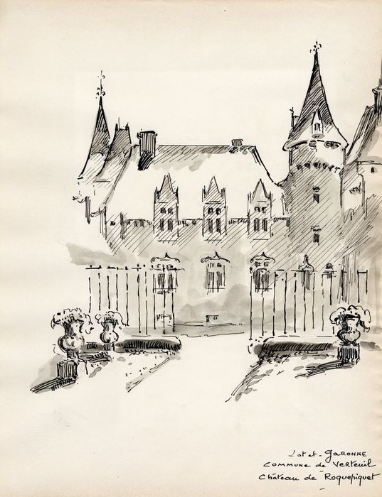 façade nord (dessin : encre sur papier)