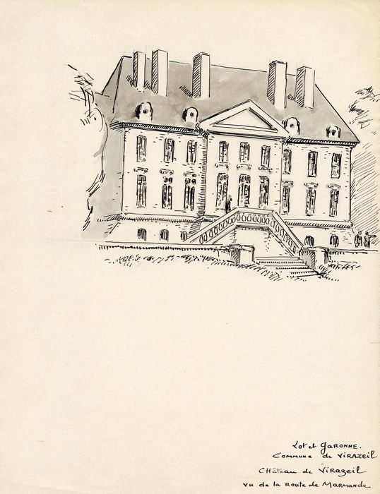 façade sud (dessin : encre sur papier)