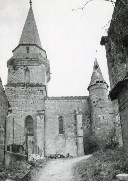 façade latérale sud, vue partielle