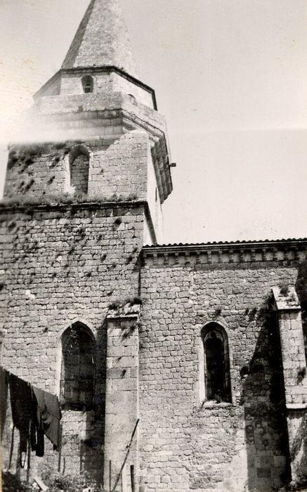 façade latérale sud, vue partielle