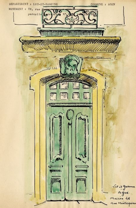 porte d’accès (dessin : encre sur papier)