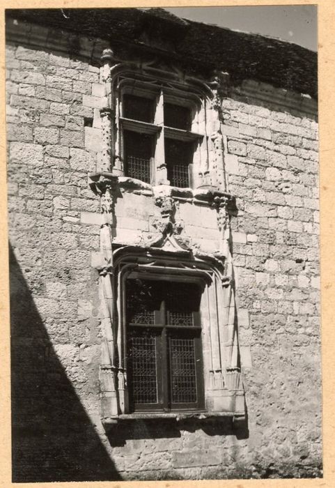 aile nord, façade sud sur la cour intérieure, vue partielle