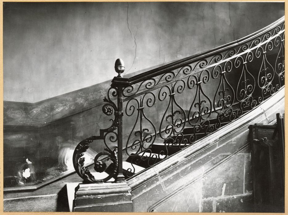 escalier, détail du départ de la rampe