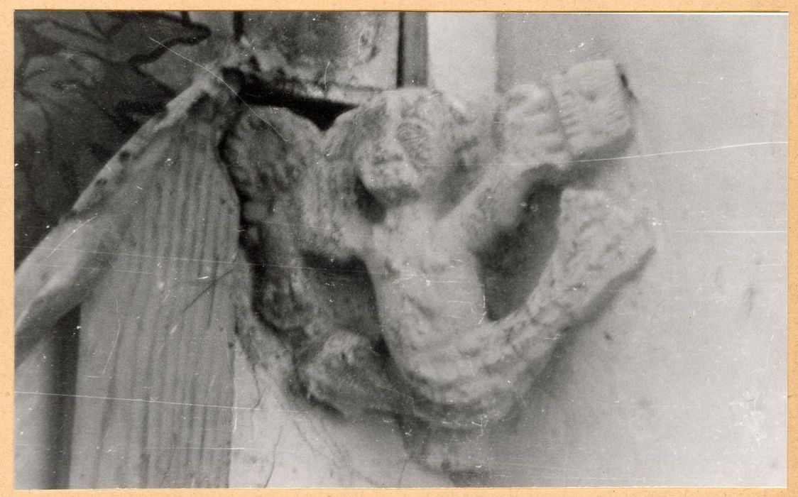 nef, détail d’un culot sculpté