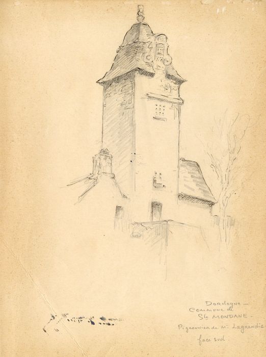 élévation sud (dessin : crayon sur papier)