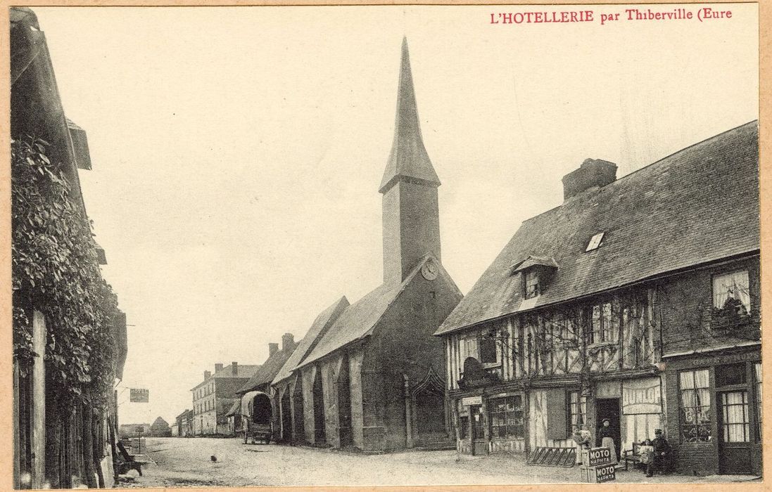 vue générale de l’église dans son environnement depuis l’Ouest