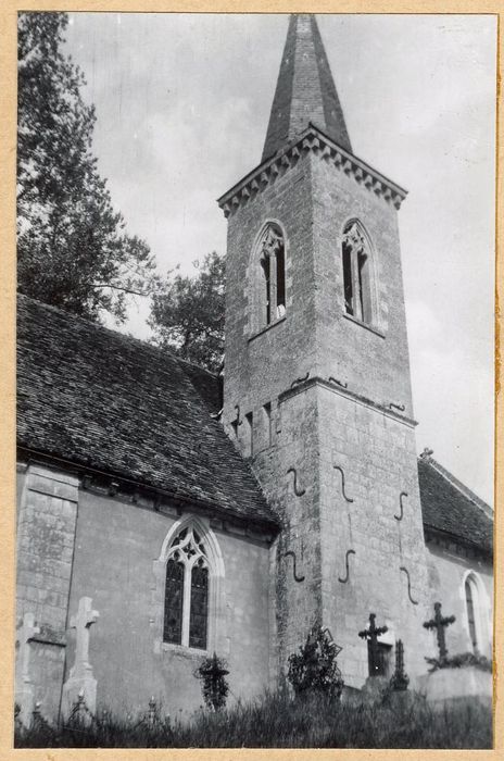 clocher, élévations sud et ouest